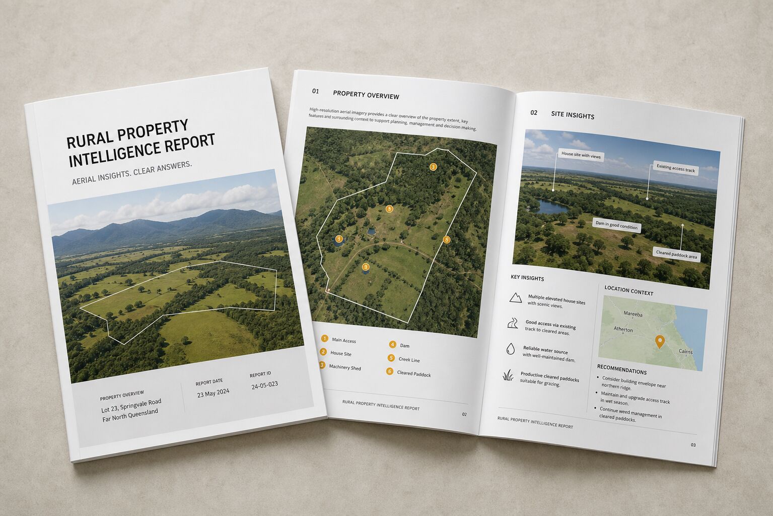 Sample mapped report layout